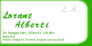 lorant alberti business card
