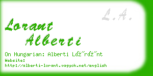 lorant alberti business card